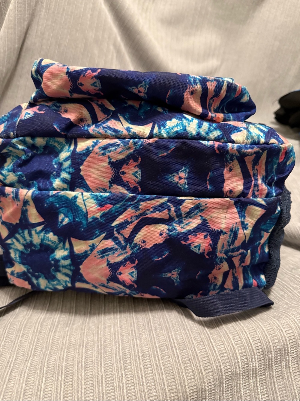Jansport Navy Blue & Pink Abstract Pattern Backpack - Picture 10 of 12
